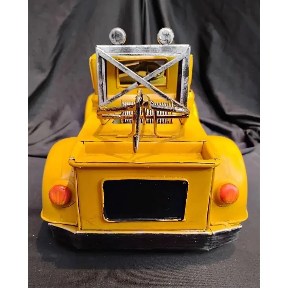 1926 Pennzoil Yellow Tow Truck Metal Desk Model Automotive Wrecker Decor